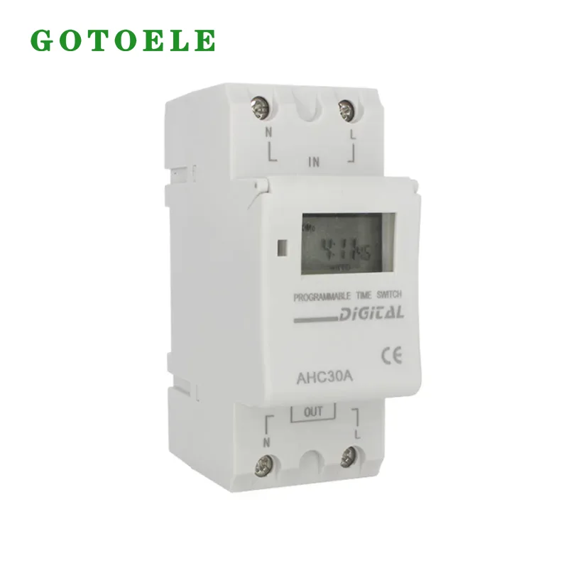 AHC30A DIN Rail Công tắc hẹn giờ kỹ thuật số có thể lập trình hàng tuần