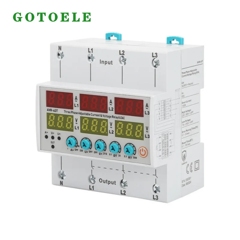 Rơle bảo vệ dòng điện và điện áp ba pha AVR-63T