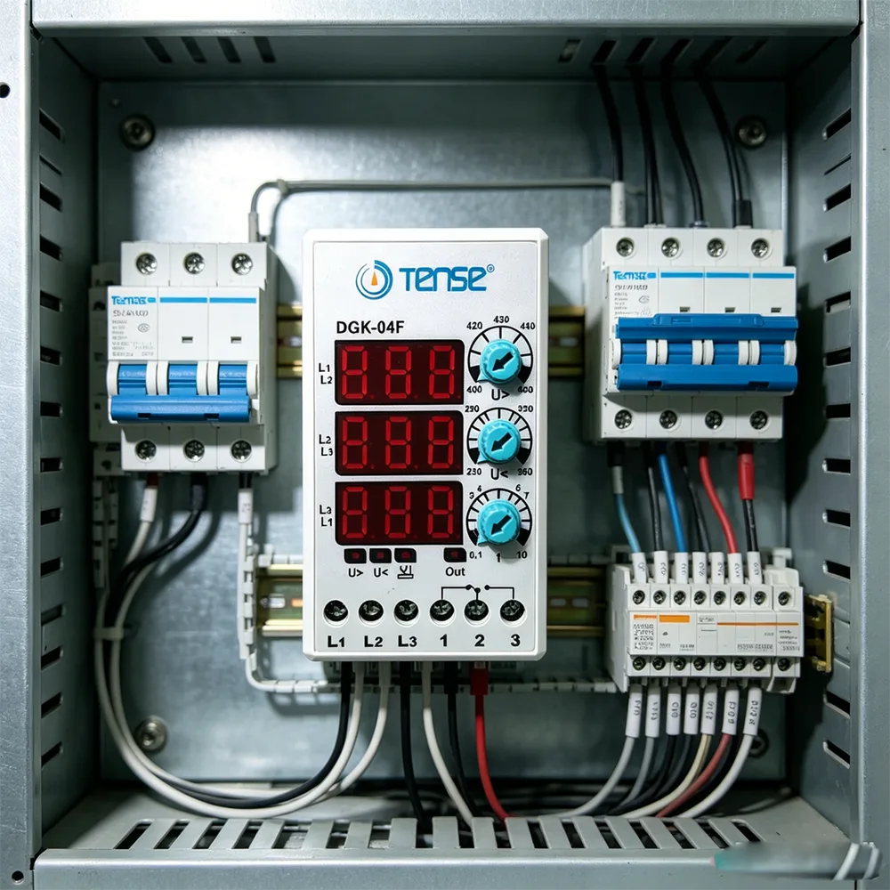 Digital Three Phase Phase Sequence Voltage Monitoring Relay